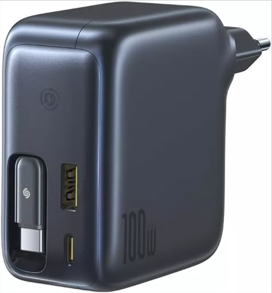 Ładowarka sieciowa z kablem USB-C Baseus EnerCore CJ11, 100W, 1 x USB-A - 2 x USB-C, Czarny E0120M00