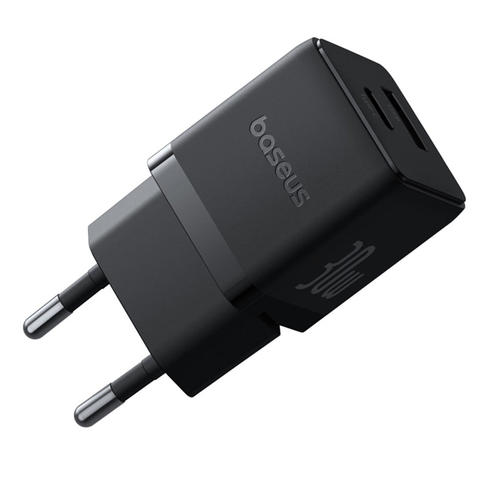 Baseus Palm USB-C Network Charger with Cable, 30W, 3A, 1 x USB-A - 1 x USB-C, Black P1011160A113-01