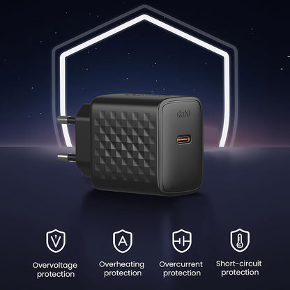 Ładowarka sieciowa z kablem Lightning Lito LC13L, 20W, 3A, 1 x USB-C, Czarna