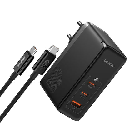 Ładowarka sieciowa z kablem USB-C Baseus GaN5 Pro, 160W, 5A, 1 x USB-A - 2 x USB-C, Czarny P10110825113-00