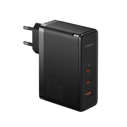Ładowarka sieciowa z kablem USB-C Baseus GaN5 Pro, 160W, 5A, 1 x USB-A - 2 x USB-C, Czarny P10110825113-00