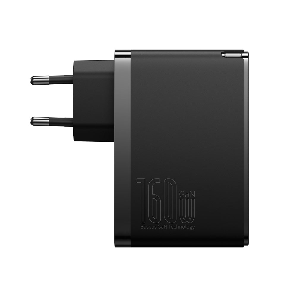 Ładowarka sieciowa z kablem USB-C Baseus GaN5 Pro, 160W, 5A, 1 x USB-A - 2 x USB-C, Czarny P10110825113-00