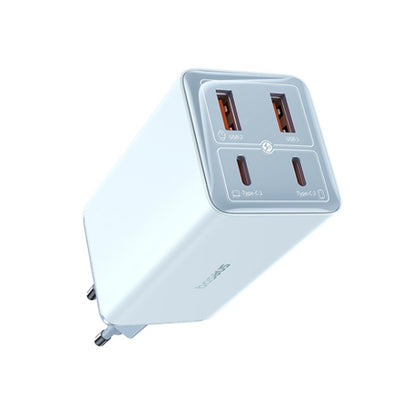 Ładowarka sieciowa z kablem USB-C Baseus GaN6 Pro, 100W, 3.25A, 2 x USB-A - 2 x USB-C, Niebieski P10162705312-00
