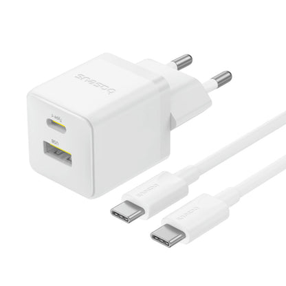 Ładowarka sieciowa z kablem USB-C Baseus Palm, 30W, 3A, 1 x USB-A - 1 x USB-C, Biała P1011160A213-01