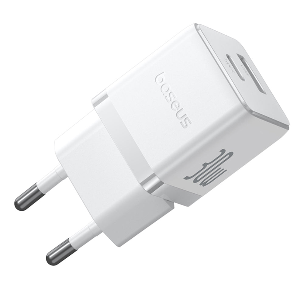 Ładowarka sieciowa z kablem USB-C Baseus Palm, 30W, 3A, 1 x USB-A - 1 x USB-C, Biała P1011160A213-01