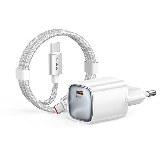 Ładowarka sieciowa z kablem USB-C Mcdodo Nano CH-4432, 45W, 3A, 1 x USB-C, biały