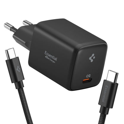 Ładowarka sieciowa z kablem USB-C Spigen EE451EU Essential, 45W, 3A, 1 x USB-C, Czarna ACH09474