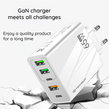 Ładowarka sieciowa z kablem USB-C Techsuit CHC2 PentaXPower, 20W, 3A, 3 x USB-A - 2 x USB-C, Czarny