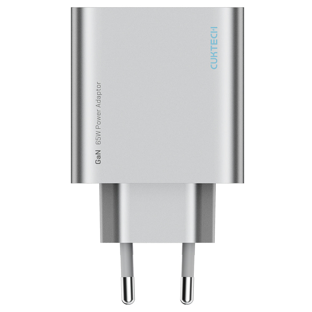 Ładowarka sieciowa Cuktech, 65W, 3,25A, 1 x USB-A - 2 x USB-C, Biała CUK0A15CEUSL