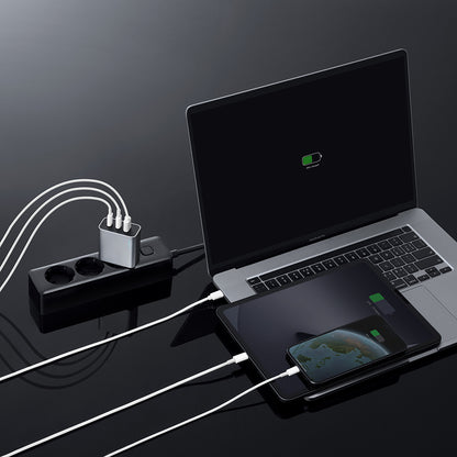 Ładowarka sieciowa Cuktech, 65W, 3,25A, 1 x USB-A - 2 x USB-C, Biała CUK0A15CEUSL