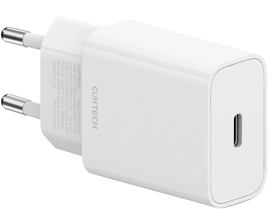 Ładowarka sieciowa Cuktech HA716C, 20W, 3A, 1 x USB-C, Biała