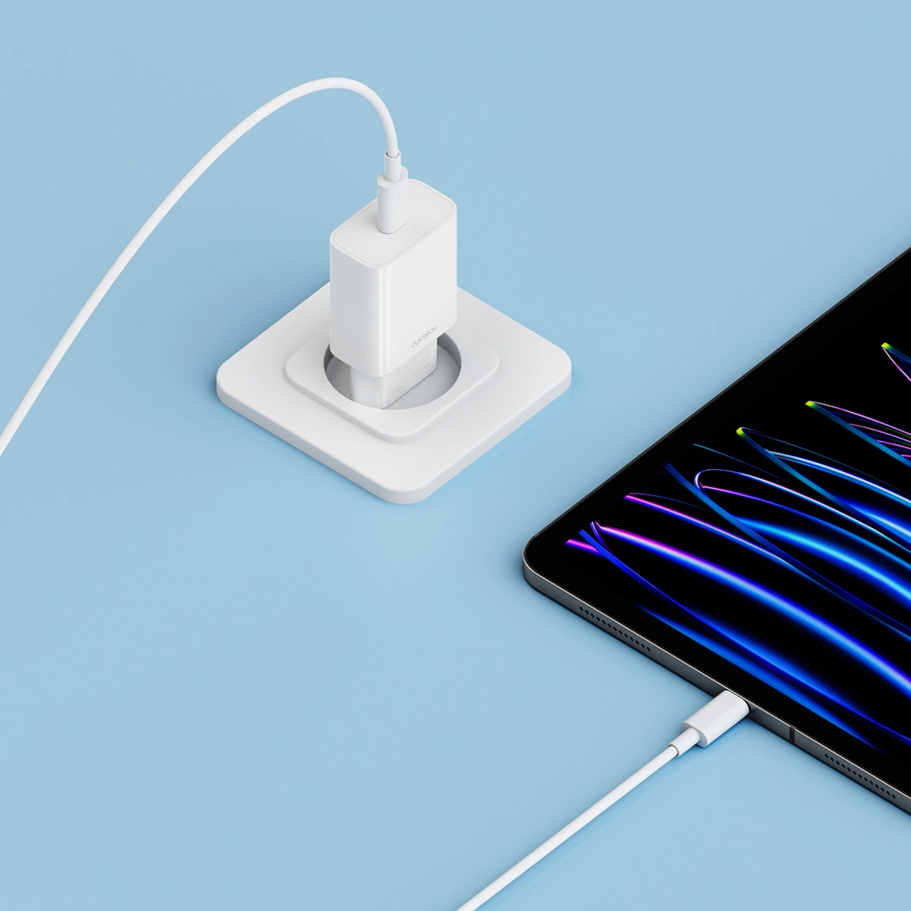 Ładowarka sieciowa Cuktech HA716C, 20W, 3A, 1 x USB-C, Biała