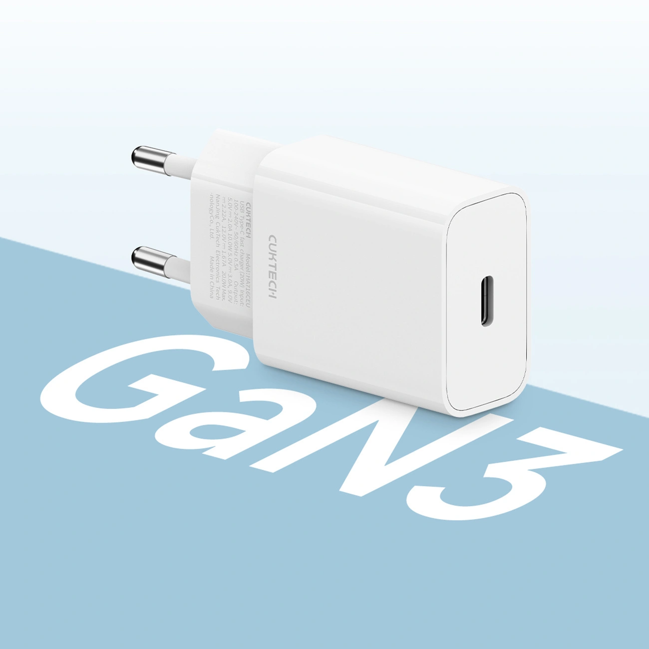 Ładowarka sieciowa Cuktech HA716C, 20W, 3A, 1 x USB-C, Biała