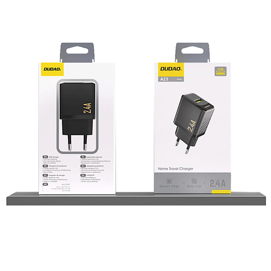Ładowarka sieciowa Dudao A23, 12W, 2.4A, 1 x USB-A, czarna