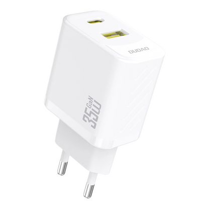 Ładowarka sieciowa Dudao A27 Max, 35W, 1 x USB-A - 1 x USB-C, Biała