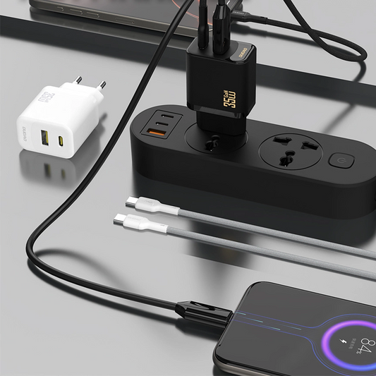 Ładowarka sieciowa Dudao A27 Max, 35W, 1 x USB-A - 1 x USB-C, Biała