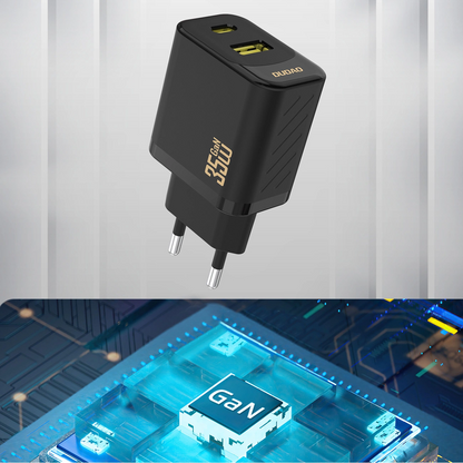 Ładowarka sieciowa Dudao A27 Max, 35W, 1 x USB-A - 1 x USB-C, Czarny