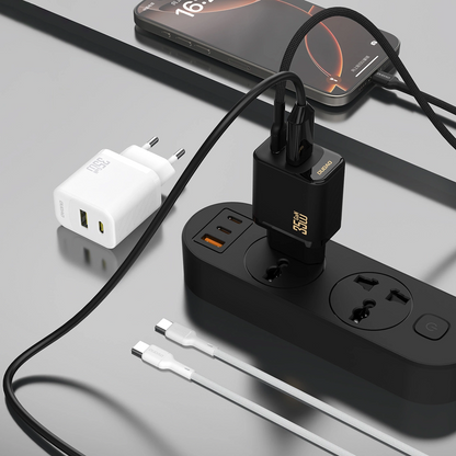 Ładowarka sieciowa Dudao A27 Max, 35W, 1 x USB-A - 1 x USB-C, Biała