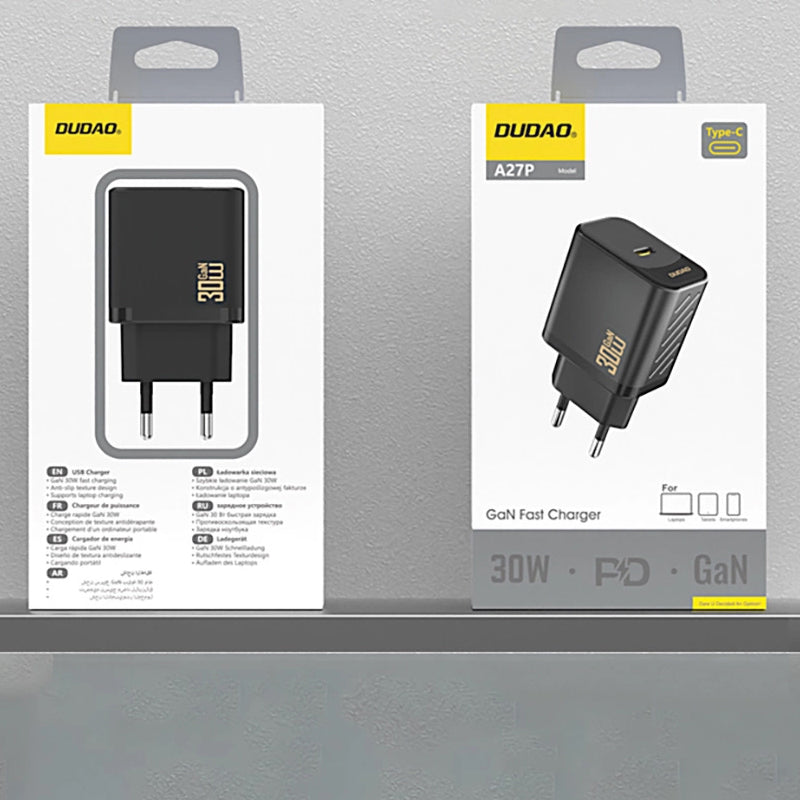 Ładowarka sieciowa Dudao A27P, 30W, 3A, 1 x USB-C, Czarny