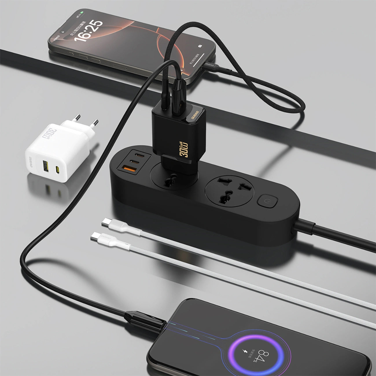 Ładowarka sieciowa Dudao A27TEU, 30W, 3A, 1 x USB-A - 1 x USB-C, Czarny