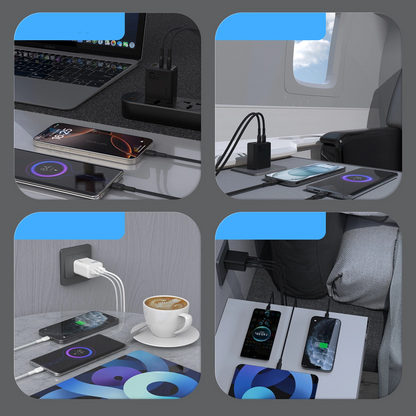 Ładowarka sieciowa Dudao A29, 65W, 1 x USB-A - 2 x USB-C, Czarny