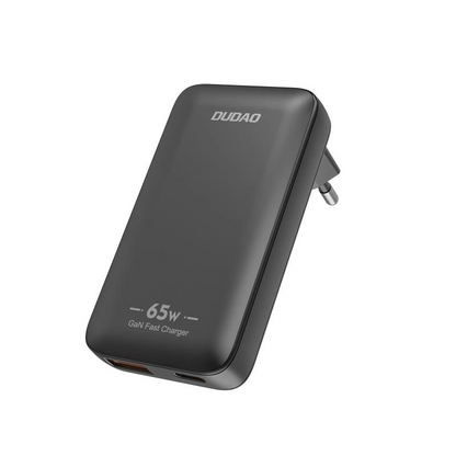 Ładowarka sieciowa Dudao A65Q Travel, 65W, 3.25A, 1 x USB-A - 1 x USB-C, Czarny
