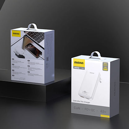 Ładowarka sieciowa Dudao A65Q Travel, 65W, 3.25A, 1 x USB-A - 1 x USB-C, Biała