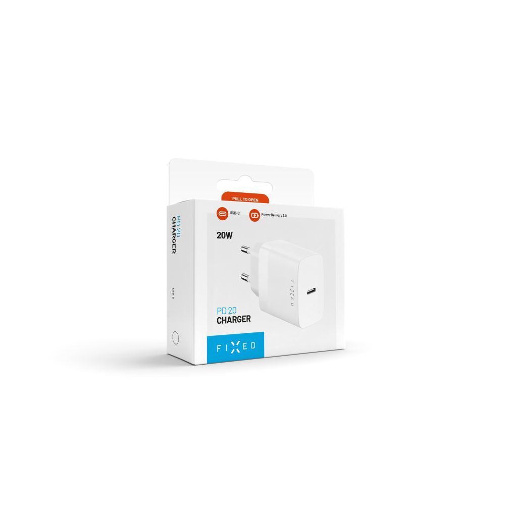 Fixed Network Charger, 20W, 3A, 1 x USB-C, White