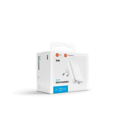 Ładowarka sieciowa Fixed, 30W, 3A, 1 x USB-C, Biała