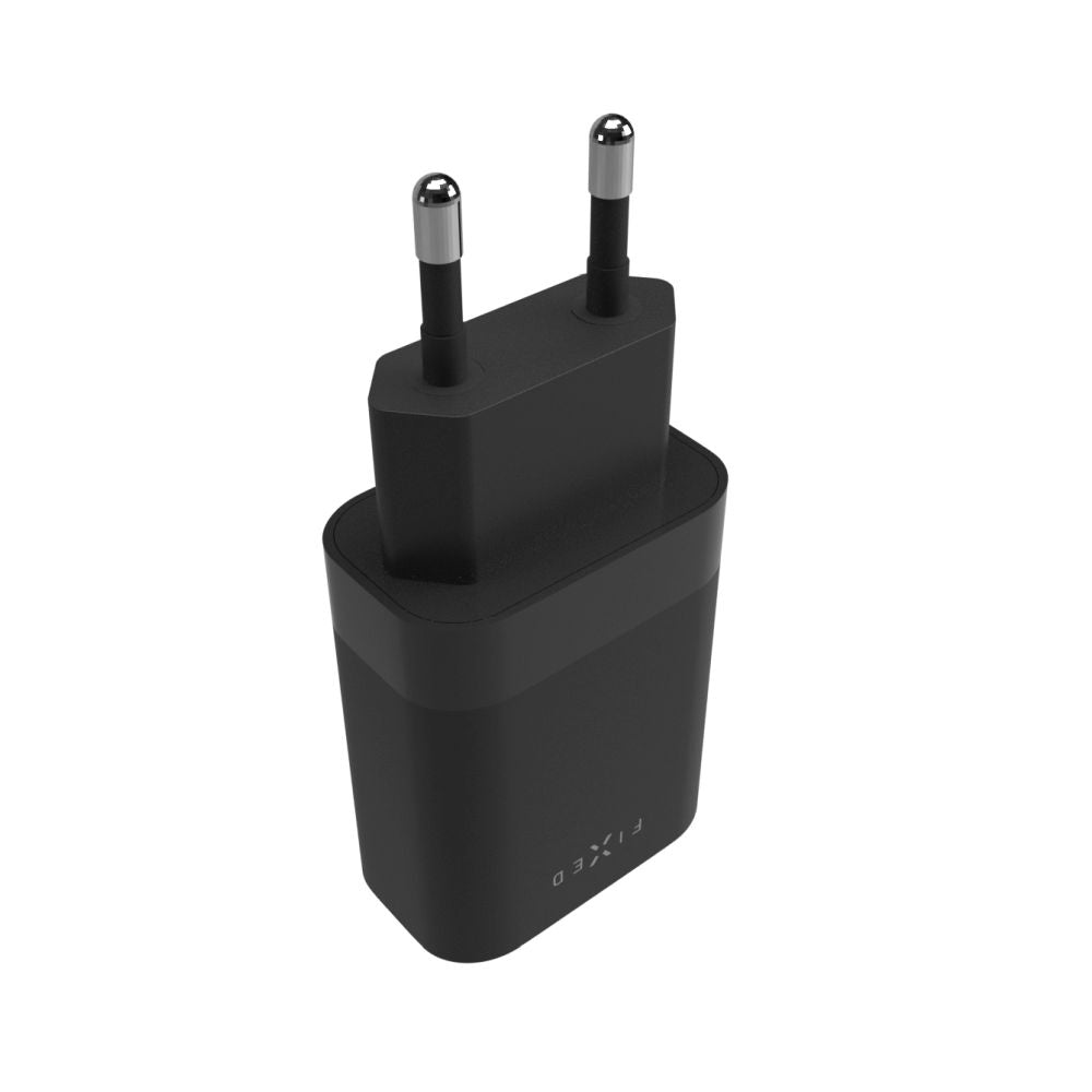 Ładowarka sieciowa Fixed, 35W, 3A, 2 x USB-C, Czarny