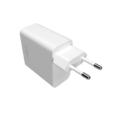 Ładowarka sieciowa Fixed, 65W, 3.25A, 2 x USB-C, Biała