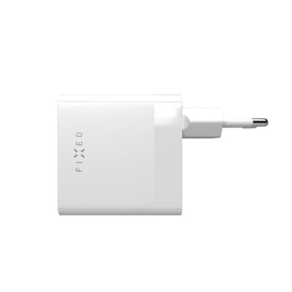 Ładowarka sieciowa Fixed, 65W, 3.25A, 2 x USB-C, Biała