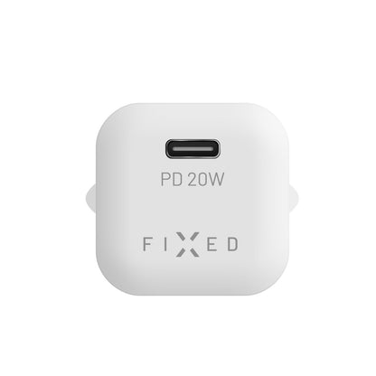 Ładowarka sieciowa Fixed Mini, 20W, 3A, 1 x USB-C, Biała