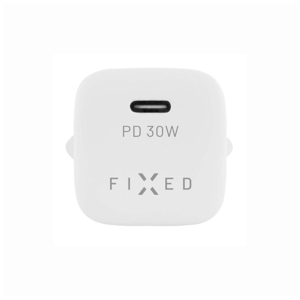 Ładowarka sieciowa Fixed Mini, 30W, 3A, 1 x USB-C, Biała