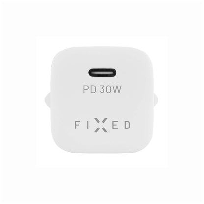 Ładowarka sieciowa Fixed Mini, 30W, 3A, 1 x USB-C, Biała