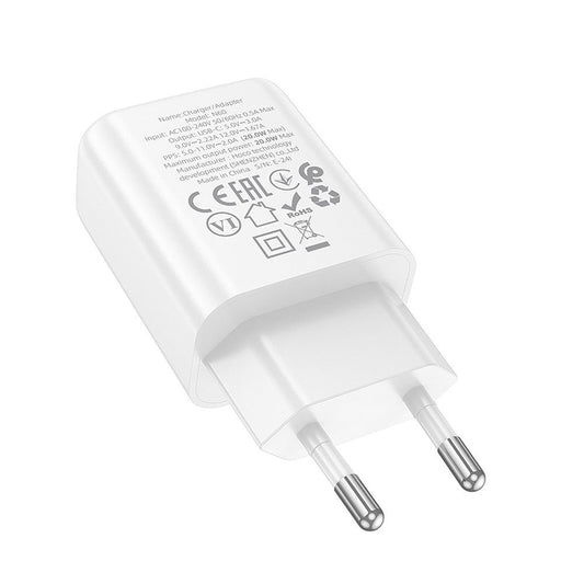 Ładowarka sieciowa HOCO N60, 20W, 3A, 1 x USB-C, Biała