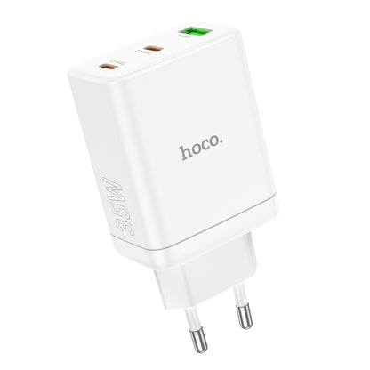 Ładowarka sieciowa HOCO N33, 35W, 3A, 1 x USB-A - 2 x USB-C, biała 