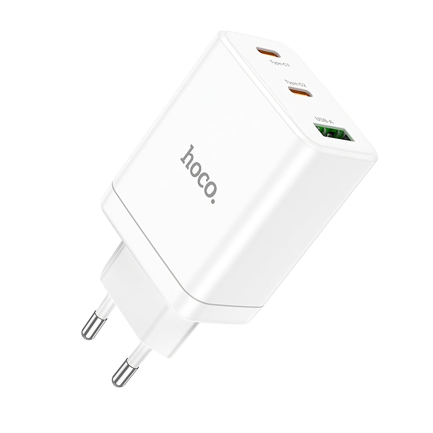 Ładowarka sieciowa HOCO N33, 35W, 3A, 1 x USB-A - 2 x USB-C, biała 