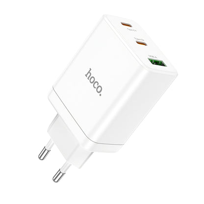 Ładowarka sieciowa HOCO N33, 35W, 3A, 1 x USB-A - 2 x USB-C, biała 