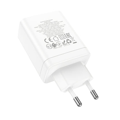 Ładowarka sieciowa HOCO N33, 35W, 3A, 1 x USB-A - 2 x USB-C, biała 