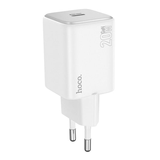Ładowarka sieciowa HOCO N40, 20W, 3A, 1 x USB-C, Biała