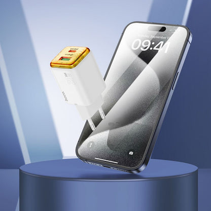 Ładowarka sieciowa HOCO N52, 20W, 3A, 1 x USB-A - 1 x USB-C, Biała
