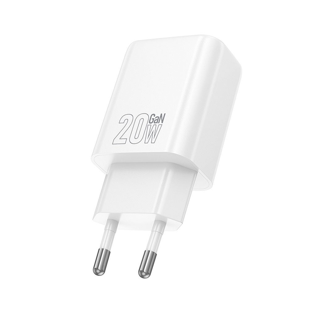 Ładowarka sieciowa HOCO N61, 20W, 3A, 1 x USB-A - 1 x USB-C, Biała