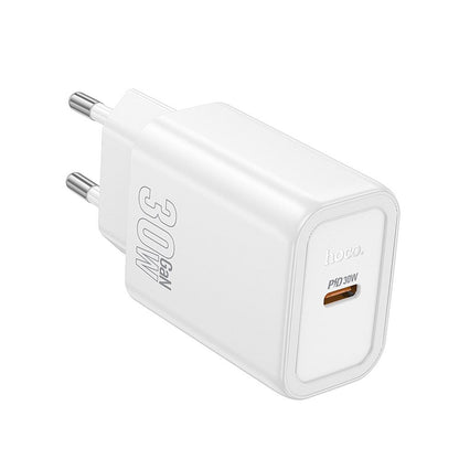 Ładowarka sieciowa HOCO N62, 30W, 3A, 1 x USB-C, Biała