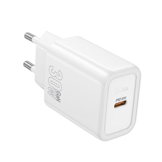 Ładowarka sieciowa HOCO N62, 30W, 3A, 1 x USB-C, Biała