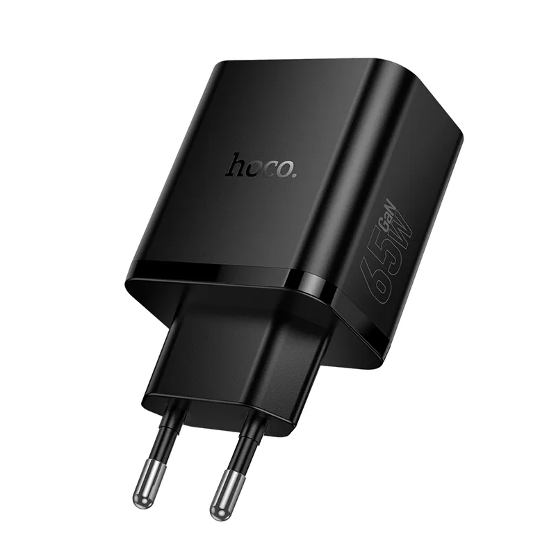 Ładowarka sieciowa HOCO N75, 65W, 3A, 1 x USB-A - 2 x USB-C, Czarny