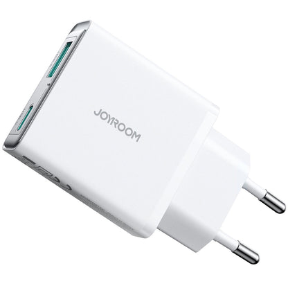 Ładowarka sieciowa Joyroom JR-TCF14, 20W, 3A, 1 x USB-A - 1 x USB-C, biała 