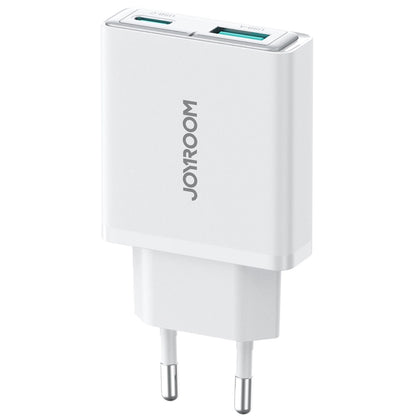 Ładowarka sieciowa Joyroom JR-TCF14, 20W, 3A, 1 x USB-A - 1 x USB-C, biała 