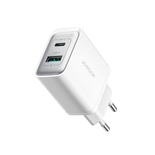 Ładowarka sieciowa Joyroom JR-TCF15, 30W, 5A, 1 x USB-A - 1 x USB-C, Biała