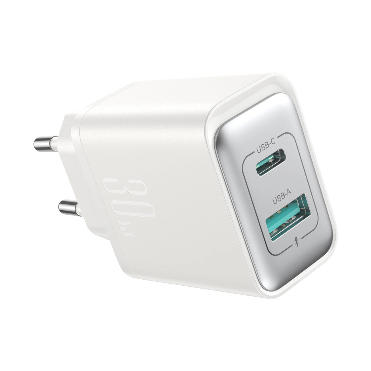 Ładowarka sieciowa Joyroom JR-TCF15, 30W, 5A, 1 x USB-A - 1 x USB-C, Biała